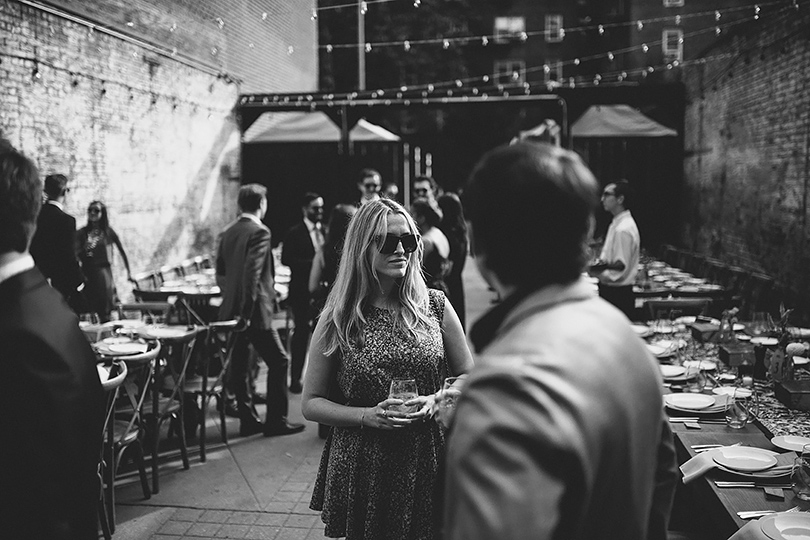 backyard wedding guests