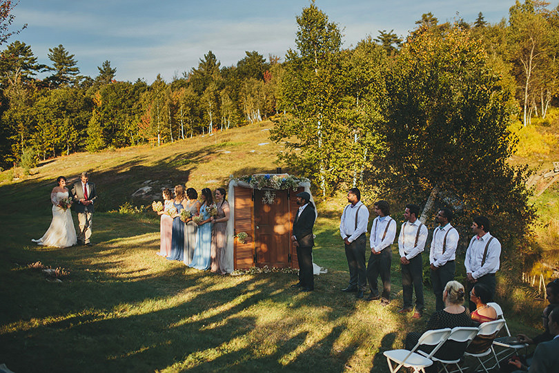 new hampshire wedding backyard ceremony
