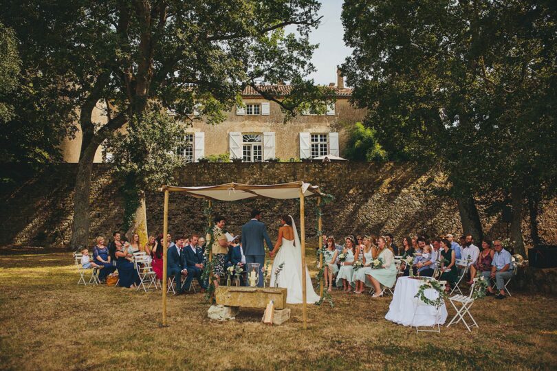 wedding ceremony Chateau de Lartigolle